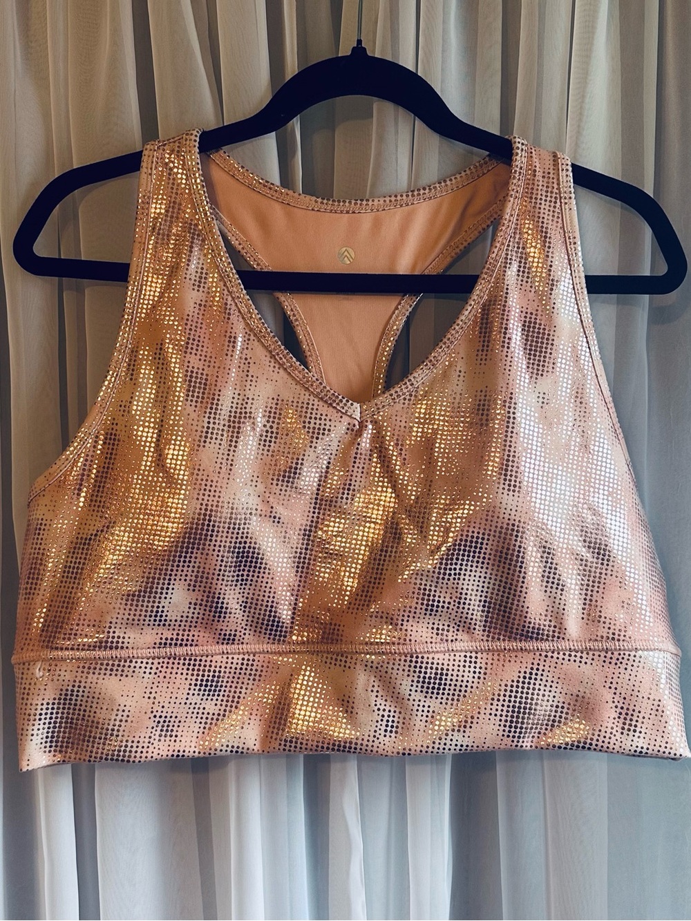 Traj3ctory Rose Gold Racer Back Sports Bra Size XXL